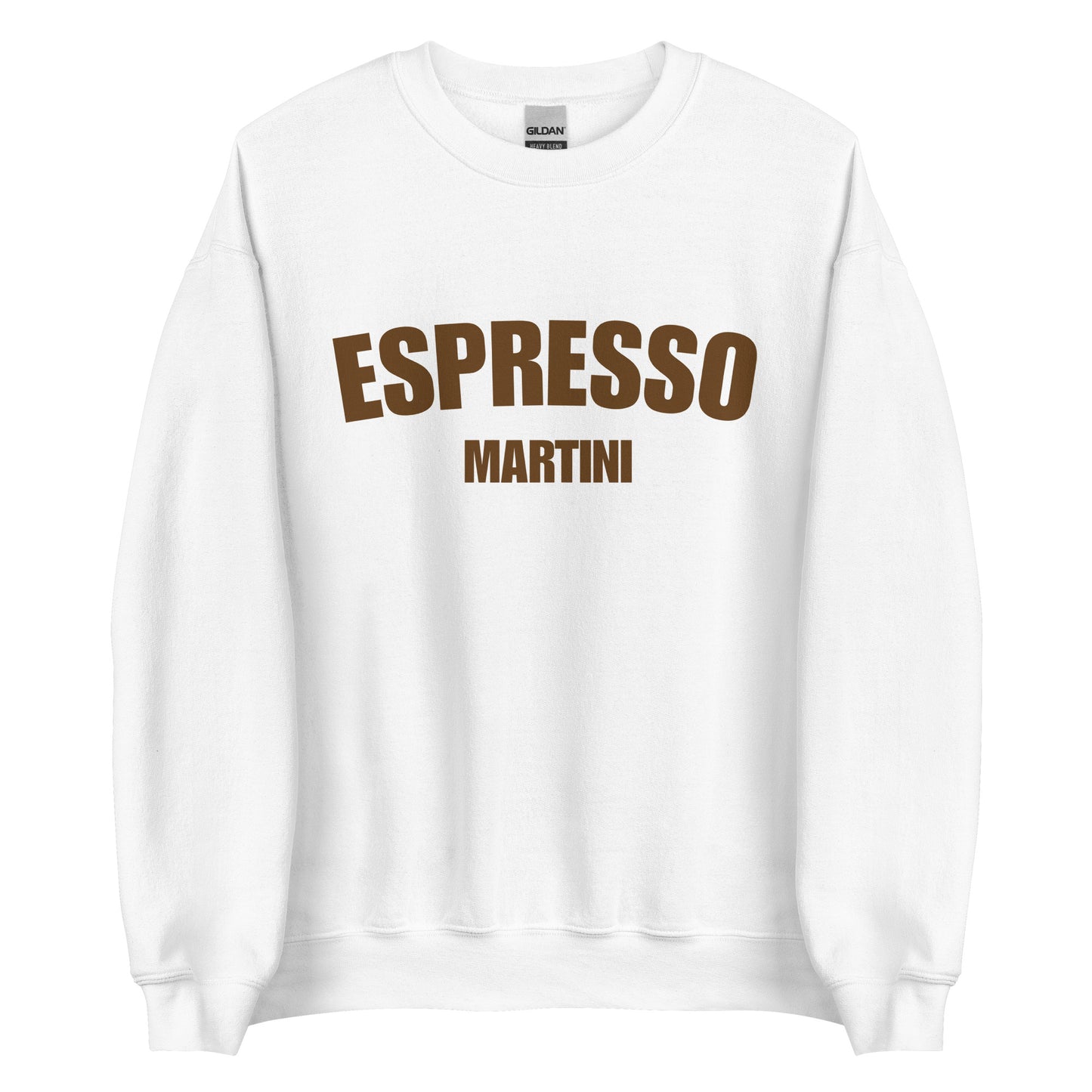 White Espresso Martini Sweatshirt from Nina's Funky Shop by ninanush - Love espresso martinis? Our Espresso Martini Sweatshirt is a perfect bold sweatshirt for martini enthusiasts. It's a unisex, crew neck sweatshirt with "Espresso Martini", expertly printed on the front. Perfect for cozy nights in or stand out streetwear, this espresso sweatshirt is designed by Nina and made just for you.