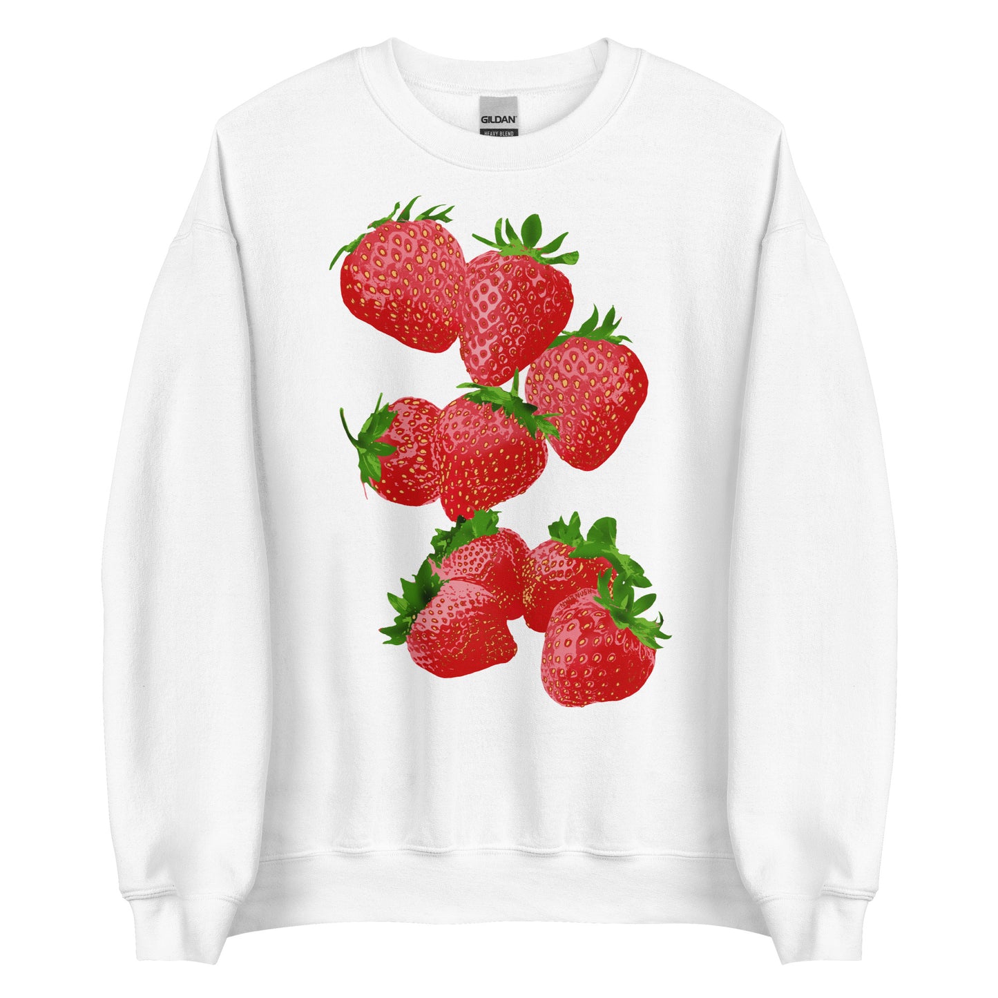 White Strawberry Design Sweatshirt from Nina's Funky Shop by ninanush - Love strawberries? Our Strawberry Crewneck Sweatshirt is soft, comfortable and just what you need. It's a unisex sweatshirt that comes in a variety of colors with a unique, hand drawn strawberry design, expertly printed on the front. Perfect for cozy nights in or stand out streetwear for strawberry enthusiasts.