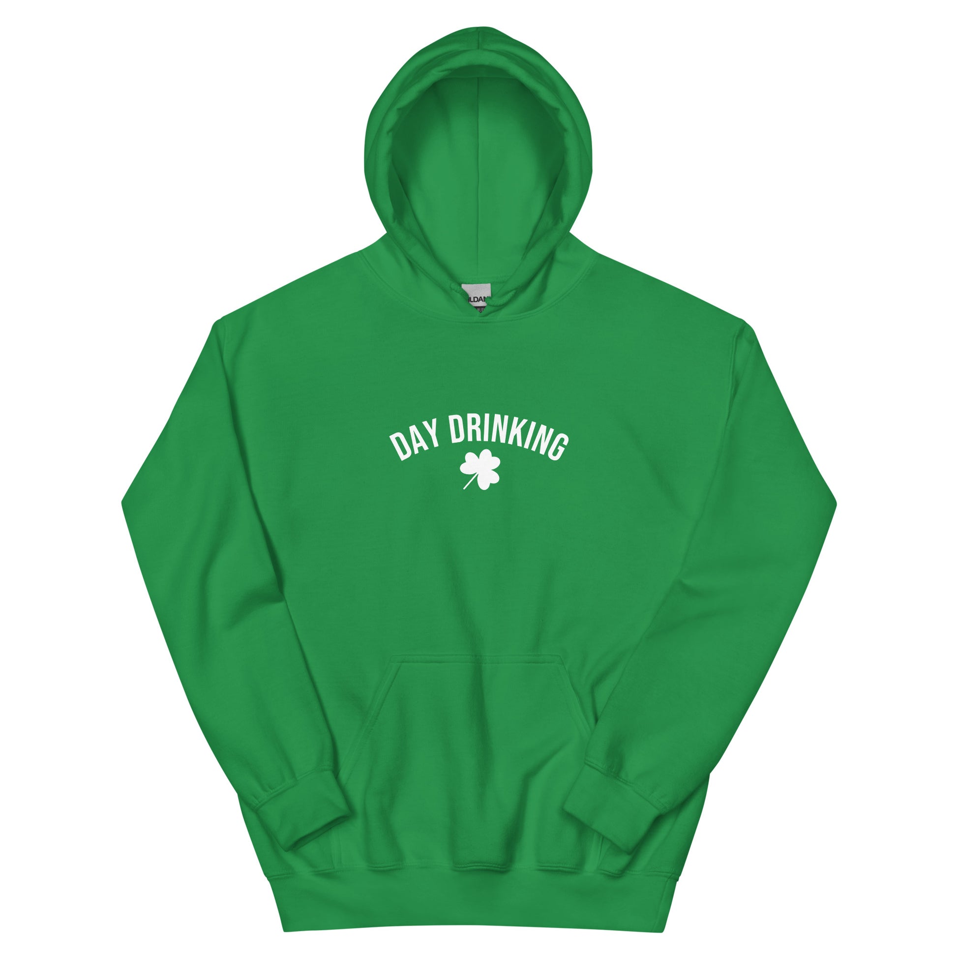 Irish Green Day Drinking Shamrock Hoodie - Our Day Drinking Shamrock Hoodie is soft and comfortable with a funny design, expertly printed on the front. Shop Nina's for funky apparel for foodies and beyond.