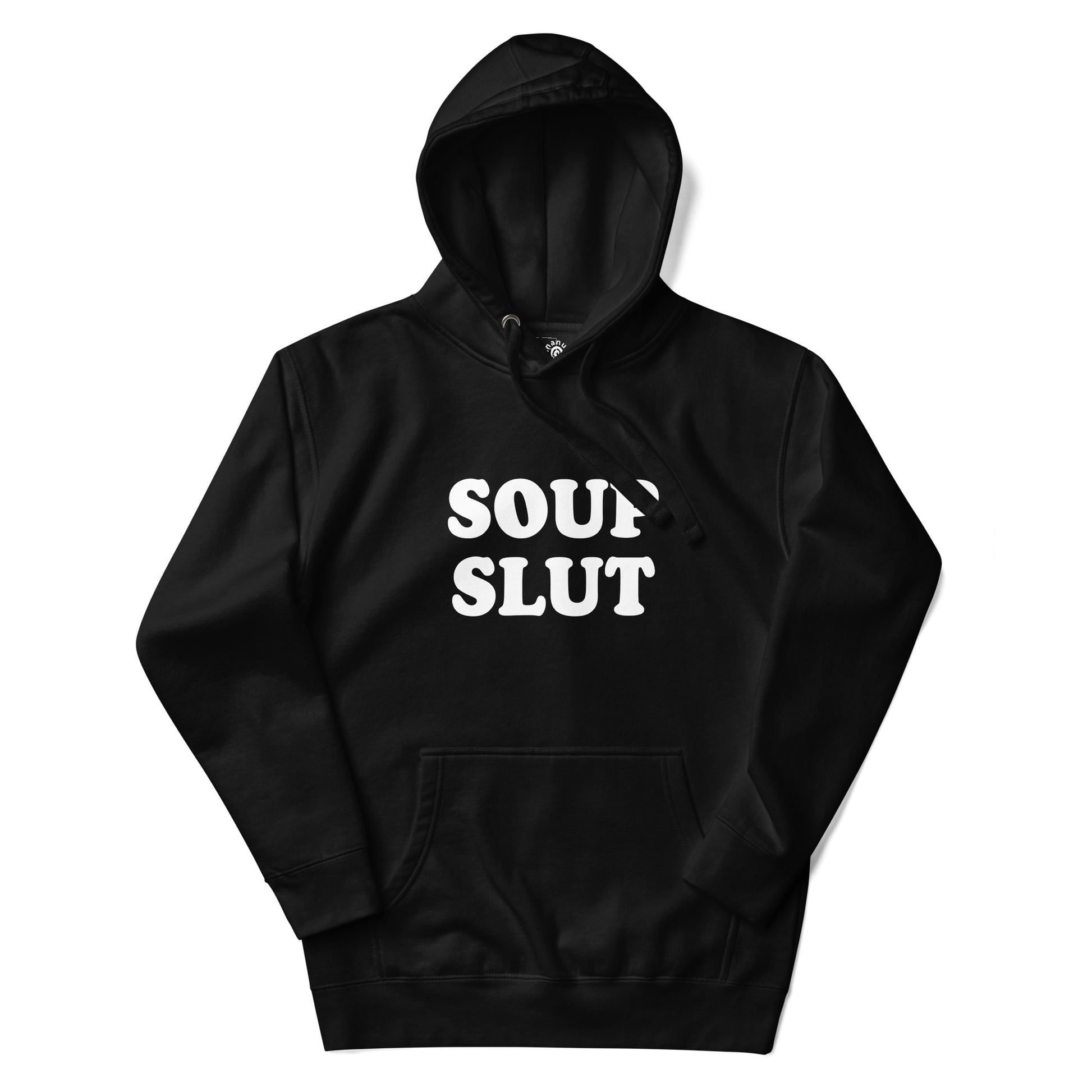 Black Soup Slut Hoodie from Nina's Funky Shop by ninanush - Do you love soup? Looking for a funny gift for a friend? Our Colorful Soup Slut Hoodie is soft, comfortable and just what you need. It's a unisex soup lover hoodie with "soup slut" on the front. A funny soup hoodie for cozy nights in or stand out streetwear for foodies. This soup enthusiast sweatshirt is made just for you.