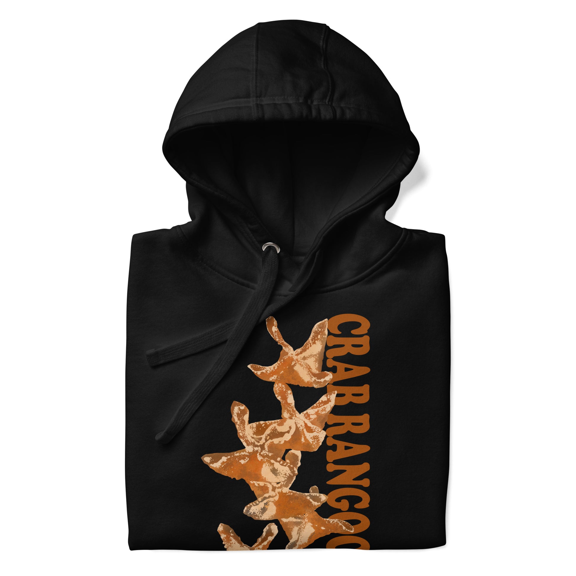 Black Crab Rangoon Hoodie from Nina's Funky Shop by ninanush - Do you love crab Rangoon? Looking for a funny gift for a friend? Our Colorful Crab Rangoon Hoodie is soft, comfortable and just what you need. It's a unisex hoodie that comes in a variety of colors with a unique, hand drawn crab Rangoon design, expertly printed on the front. This crab Rangoon enthusiast hoodie is bold and made just for you.