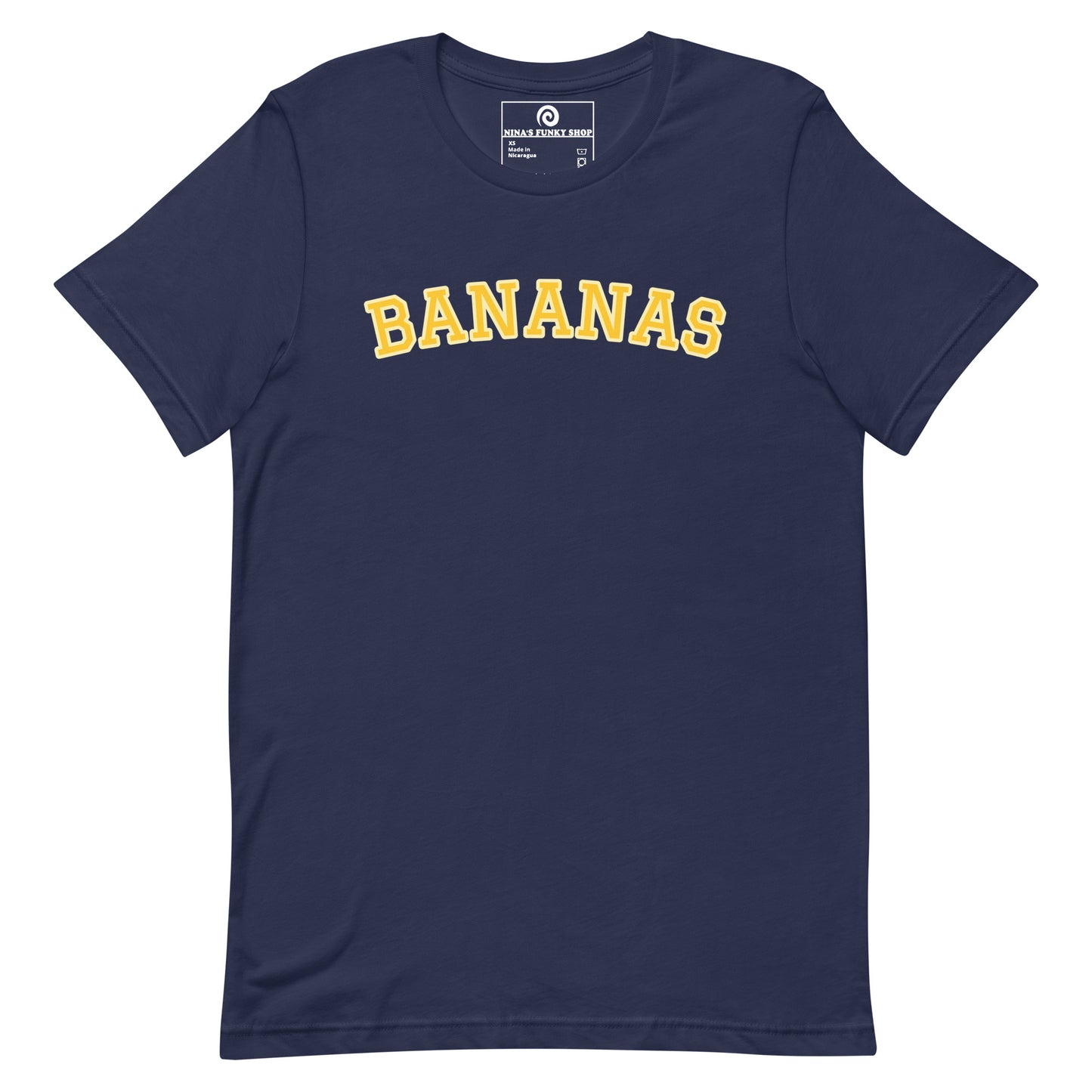 Blue Bananas T-Shirt - This Bananas T-Shirt is soft, comfortable and made just for you. It's a classic cotton graphic tee with "bananas", expertly printed on the front. Looking for something personalized? Shoot us an email!