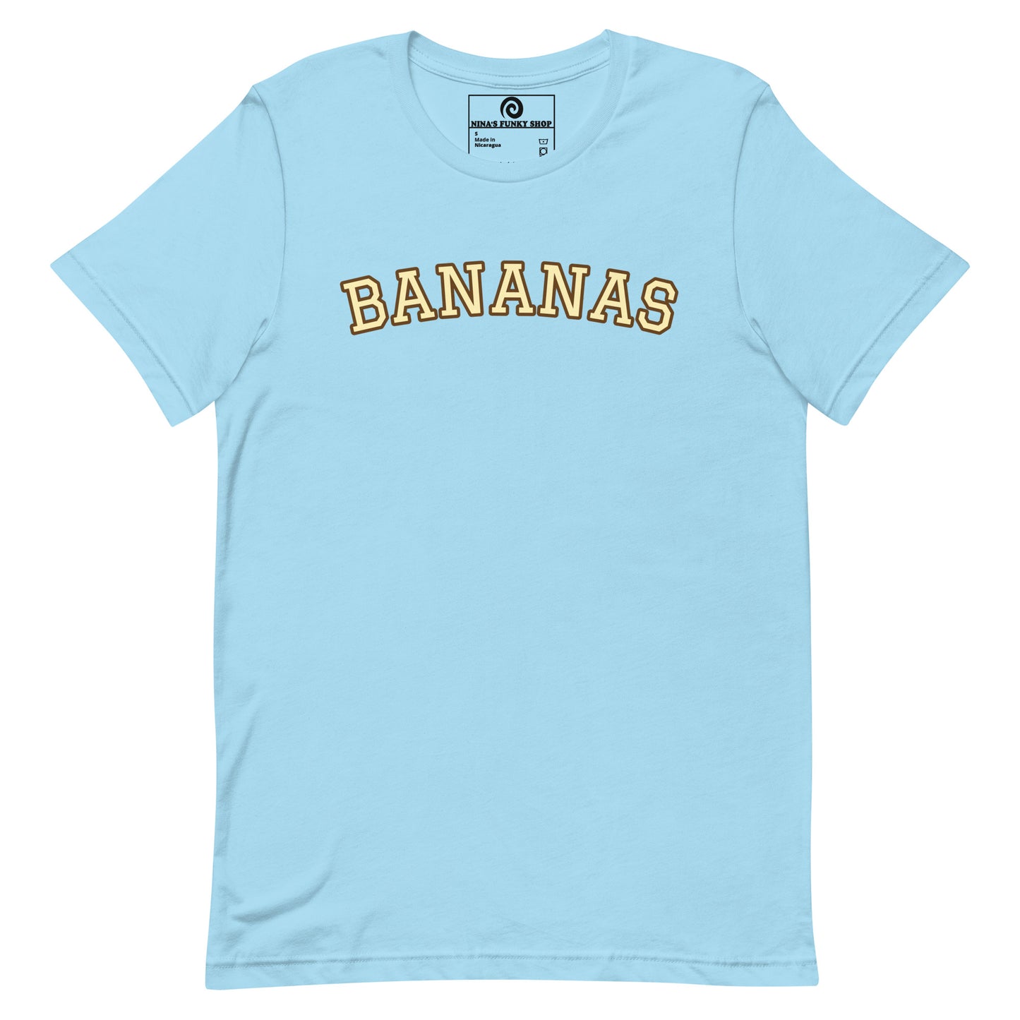 Blue Bananas T-Shirt - This Bananas T-Shirt is soft, comfortable and made just for you. It's a classic cotton graphic tee with "bananas", expertly printed on the front. Looking for something personalized? Shoot us an email!