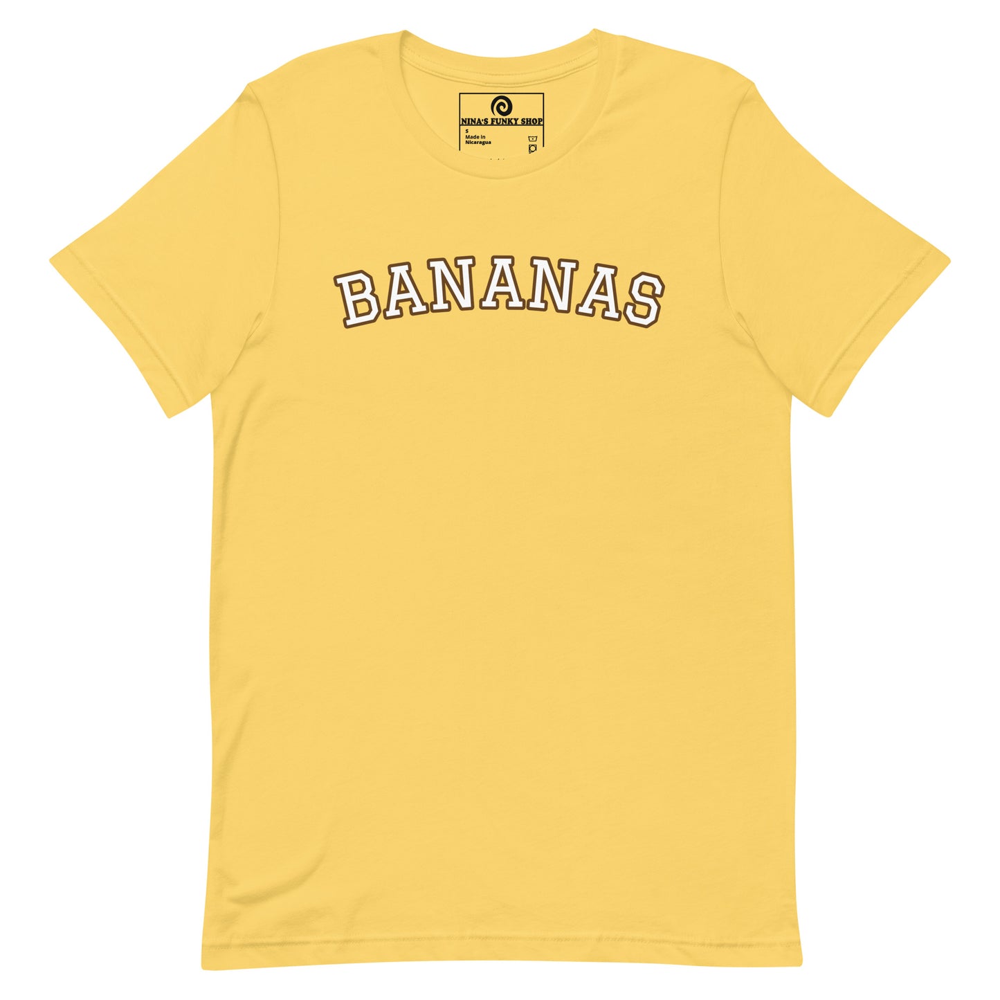 Yellow Bananas T-Shirt - This Bananas T-Shirt is soft, comfortable and made just for you. It's a classic cotton graphic tee with "bananas", expertly printed on the front. Looking for something personalized? Shoot us an email! 