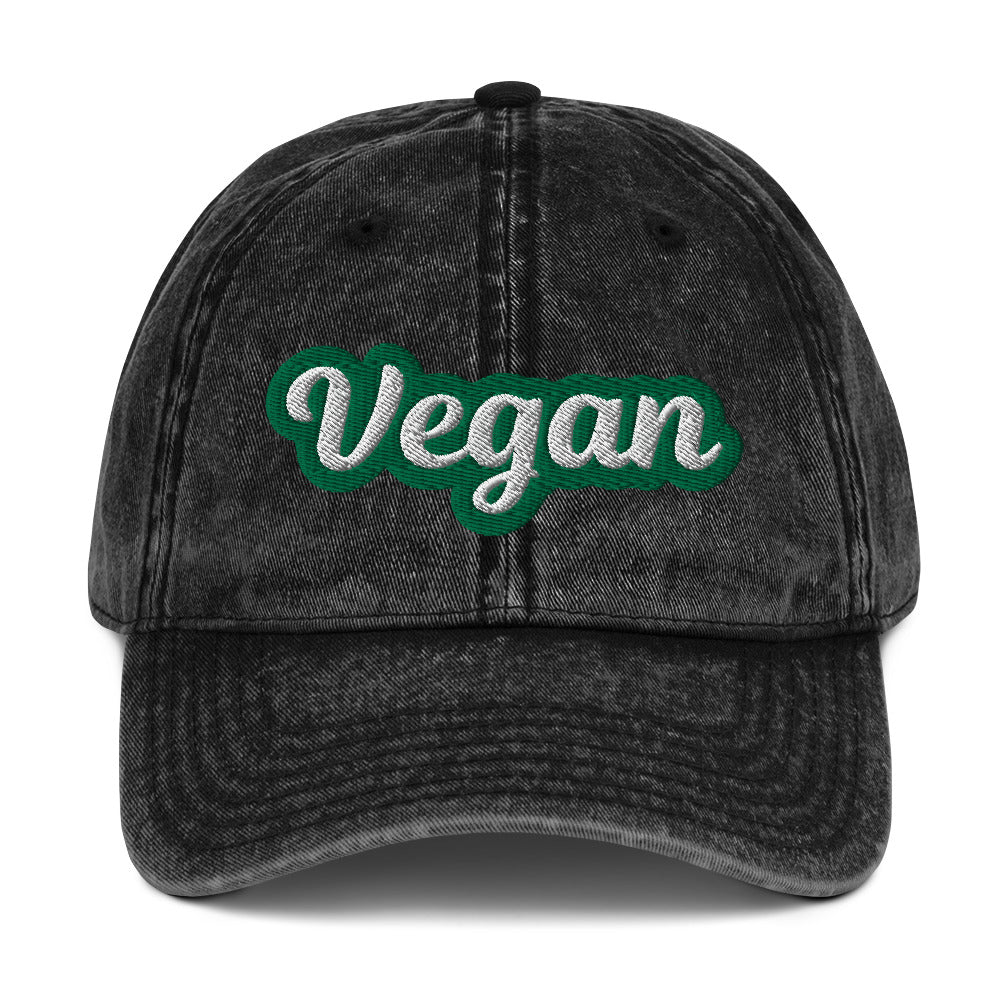 Black vegan dad hat from Nina's Funky Shop by ninanush - This vegan dad hat is comfortable, unique and the perfect hat for plant based babes and vegans. It has an adjustable closure and comes in a variety of colors with "Vegan" expertly embroidered on the front. Eat vegan food and add some personality to your style in this vegan dad hat or give it as a gift for a proud vegan.