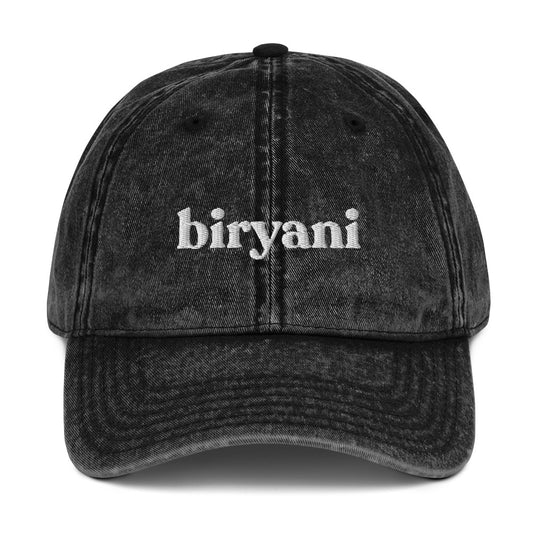 Black Biryani Dad Hat from Nina's Funky Shop by ninanush - Do you love Biryani? Looking for a unique foodie gift? Look no further! This Biryani hat is just what you need. Celebrate this classic Indian dish with a fun foodie dad hat. It's a comfortable embroidered dad hat with a stylish washed out cotton material. Celebrate your favorite food and drinks in our funky foodie apparel.