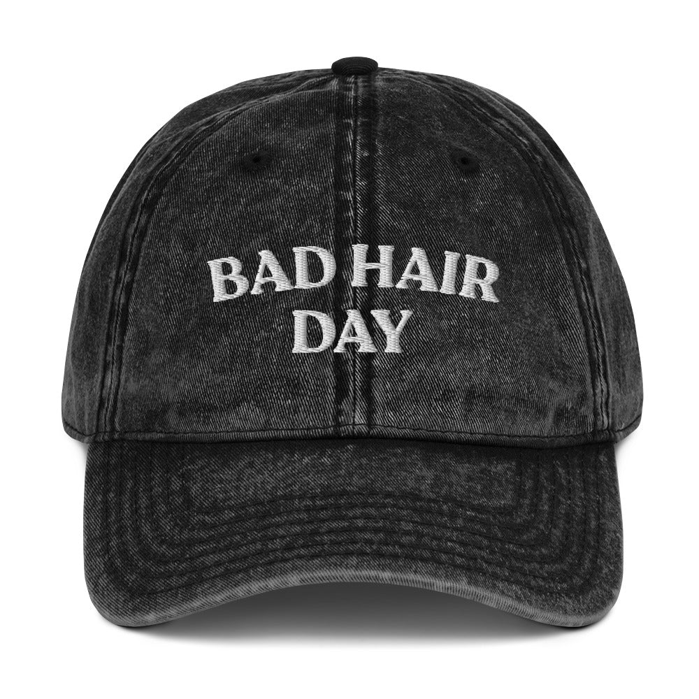 Black Bad Hair Day Hat - Our Bad Hair Day Hat is comfortable, adjustable and comes in a variety of colors. It's a classic dad hat with a funny design. Looking for something personalized? Shoot us an email!