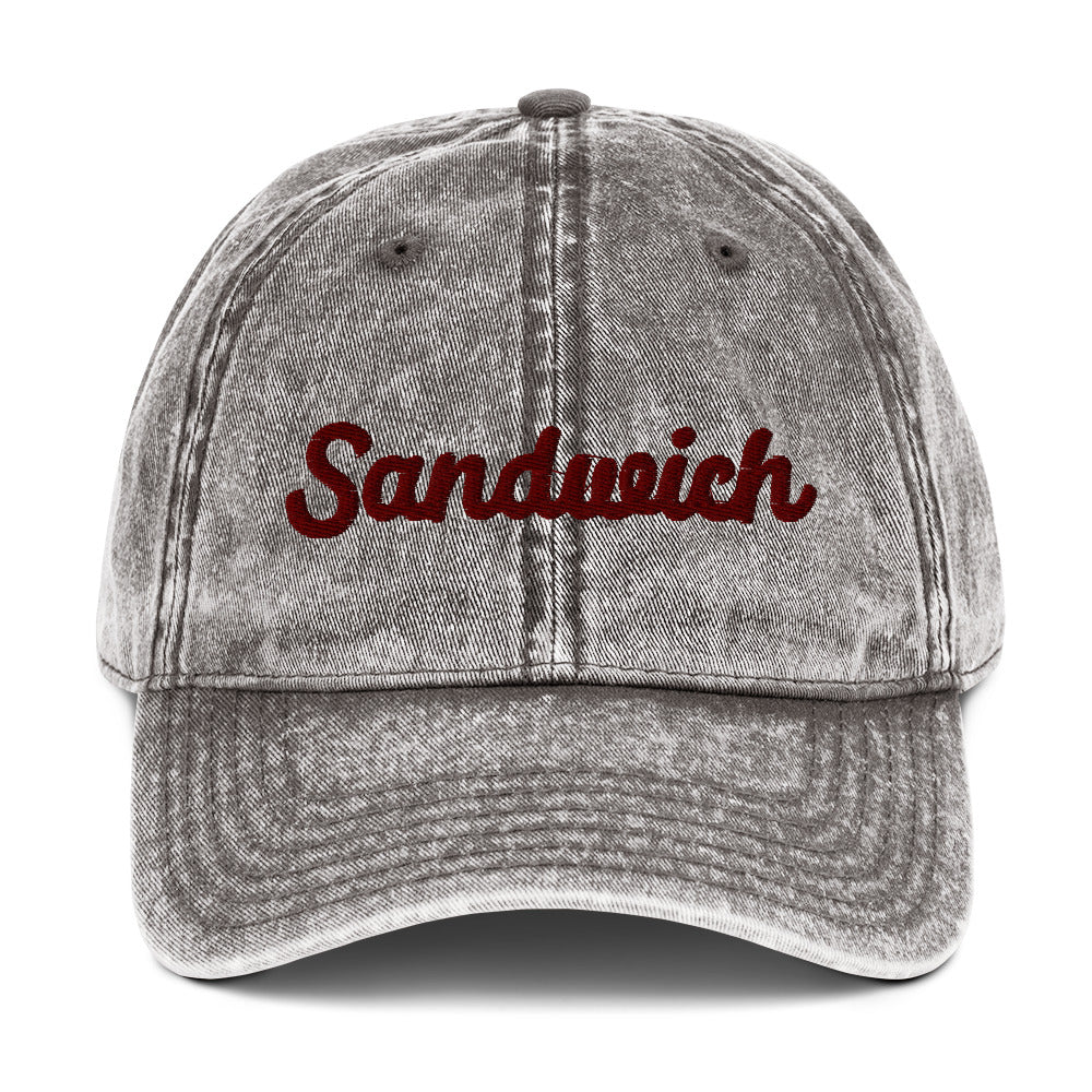 Gray sandwich enthusiast dad hat from Nina's Funky Shop by ninanush - Are you a sandwich enthusiast? Show off your passion for sandwiches in our classic sandwich dad hat. It's a funny hat for sandwich aficionados and foodies of all kinds. Wear this unique food dad hat and add a little personality to your everyday style or give it as a funny gift for a sandwich lover. Celebrate your favorite foods in style.