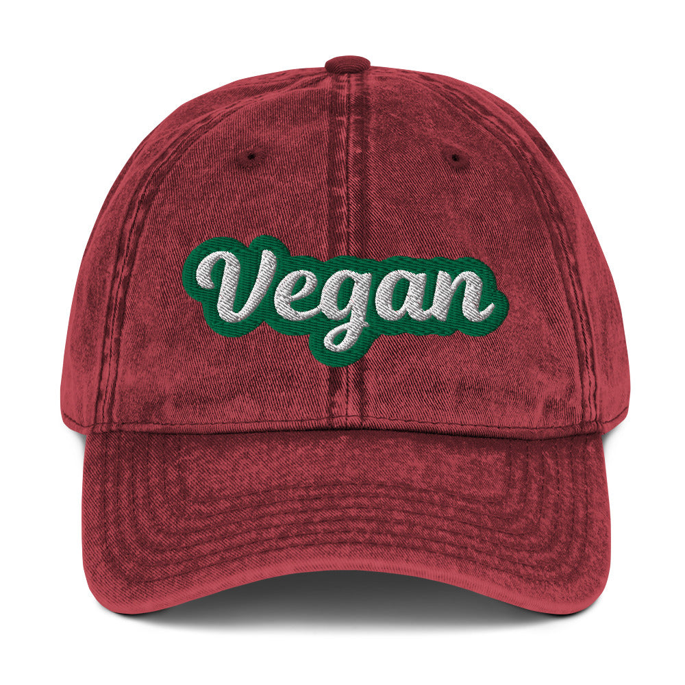 Maroon vegan dad hat from Nina's Funky Shop by ninanush - This vegan dad hat is comfortable, unique and the perfect hat for plant based babes and vegans. It has an adjustable closure and comes in a variety of colors with "Vegan" expertly embroidered on the front. Eat vegan food and add some personality to your style in this vegan dad hat or give it as a gift for a proud vegan.