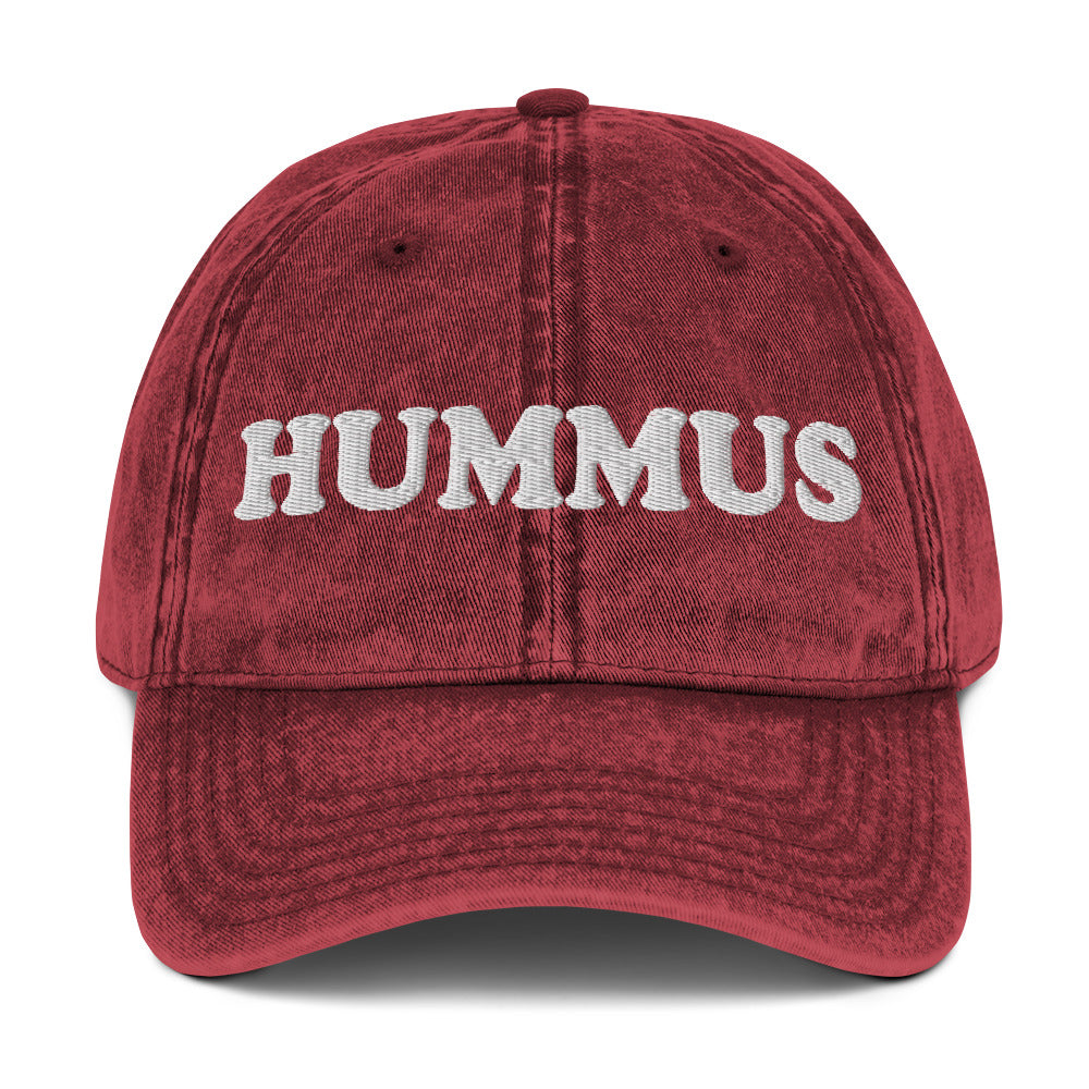 Maroon Hummus Hat - Our Hummus Dad Hat is comfortable, adjustable, and comes in a variety of colors. It's a classic dad hat, expertly embroidered just for you! Make a statement and eat your favorite hummus in this funny dad hat for hummus lovers and beyond.