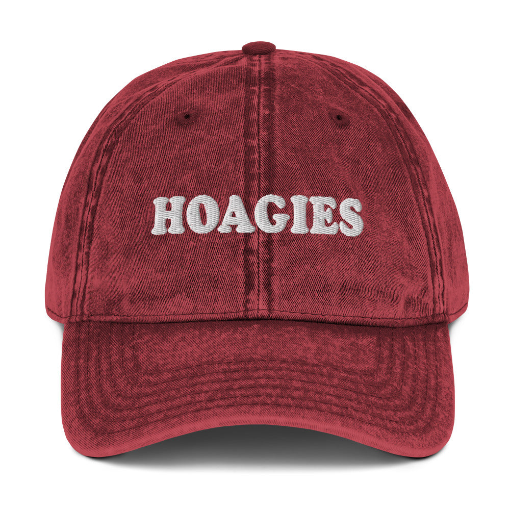 Maroon Hoagies Hat - Love hoagies? Looking for a gift for a hoagie enthusiast? Our Hoagies Hat is just what you need! It's comfortable, adjustable and made with a vintage style cotton that's expertly embroidered just for you. This funny foodie dad hat is perfect for hoagie lovers and foodies of all kinds. Looking for something personalized? Shoot us a message!

