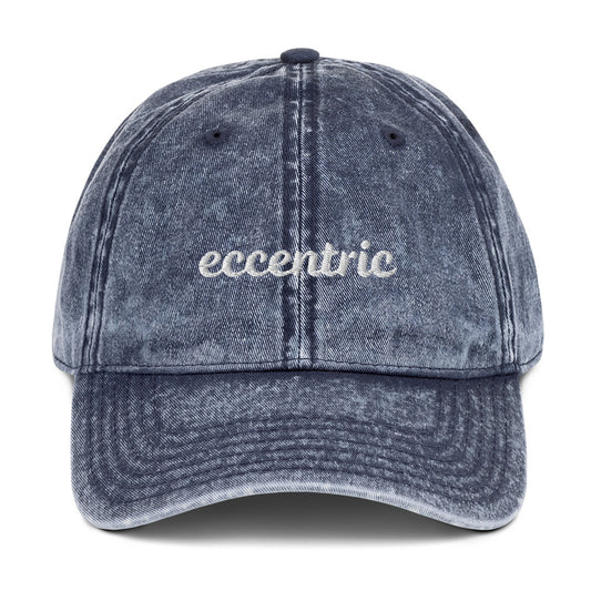 Blue Eccentric Dad Hat from Nina's Funky Shop by ninanush - Are you a bit eccentric? Looking for a fun gift for friends or family? Our Eccentric Hat is just for you. It's made of comfortable cotton, comes in a variety of colors and has a convenient adjustable closure. This embroidered eccentric dad hat was designed by Nina for everyday streetwear.