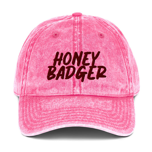 Pink honey badger dad hat from Nina's Funky Shop by ninanush - This honey badger dad hat is comfortable, unique and made just for you. It has an adjustable closure and comes in a variety of colors. Stand out and add a little personality to your style in this funny dad hat for honey badger lovers. It also makes a funny gift for honey badger lovers and badger enthusiasts of all kinds.