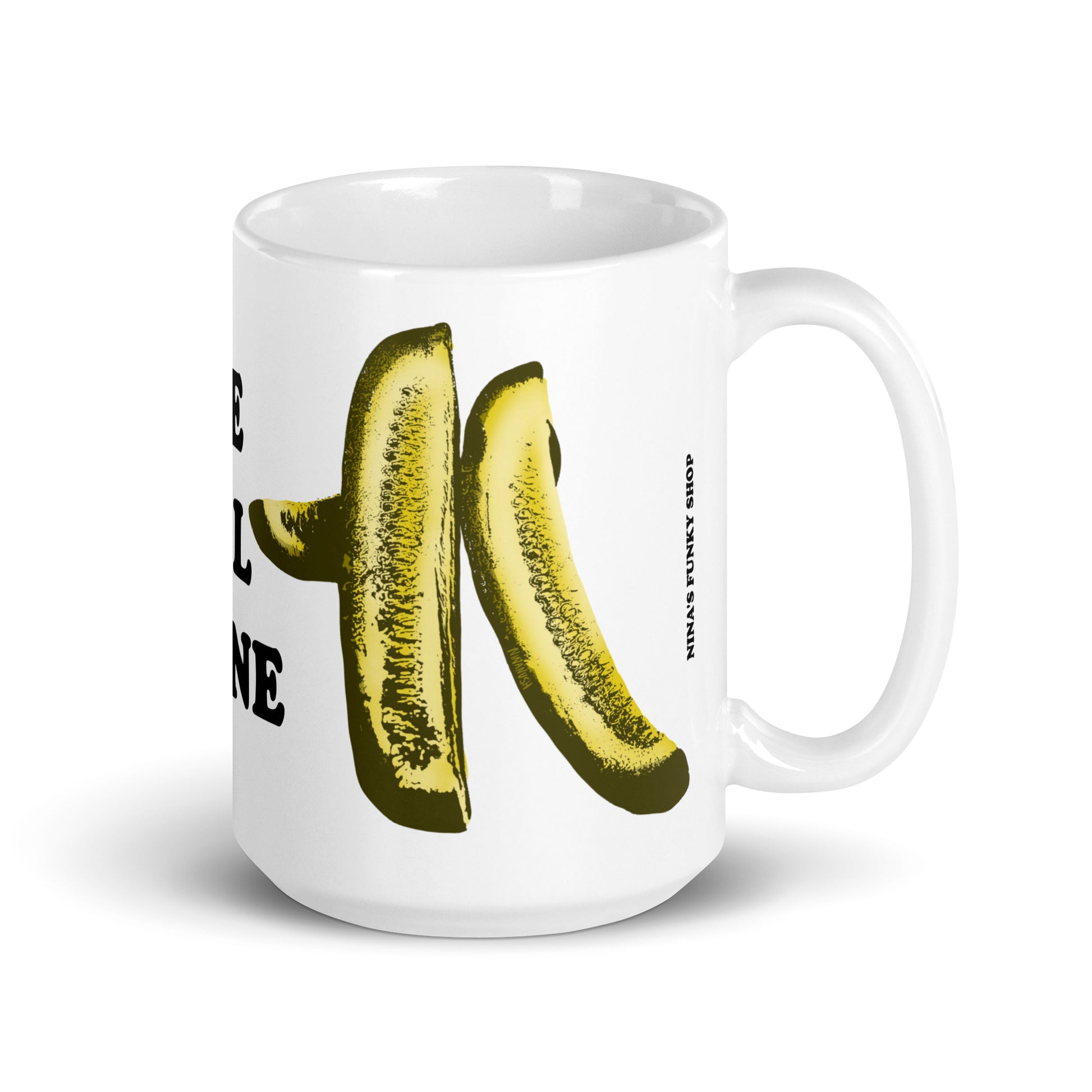 Our funky pickles mug is colorful, comes in three sizes and has a unique pickles design by Nina.