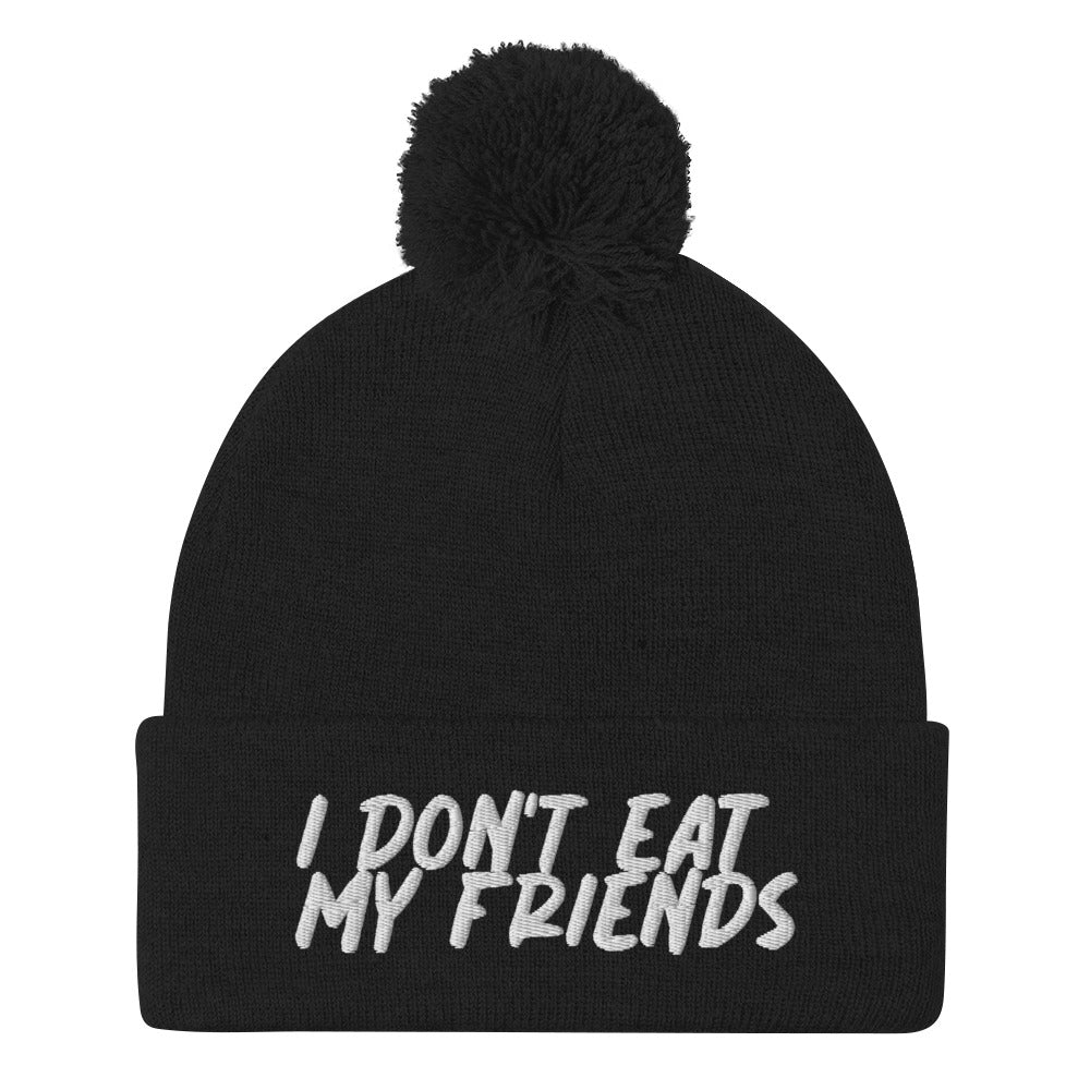 How to tell your family your vegan at thanksgiving? Let your hat do the talking in this unique embroidered "I DON'T EAT MY FRIENDS" beanies. It's warm and meaningful and the perfect way to upset the family at thanksgiving! Eat your vegan thanksgiving food while wearing this vegan thanksgiving hat. Stay strong, go vegan.