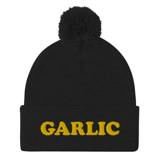 Garlic lover beanie! Share your love for garlic with the world. Let your hat do the talking. This is a hat for people that love food and love GARLIC. The funny foodie embroidery is unique and weird and a perfect gift for foodies. Shop more garlic hats, garlic beanies, eco friendly garlic tshirts and more! 