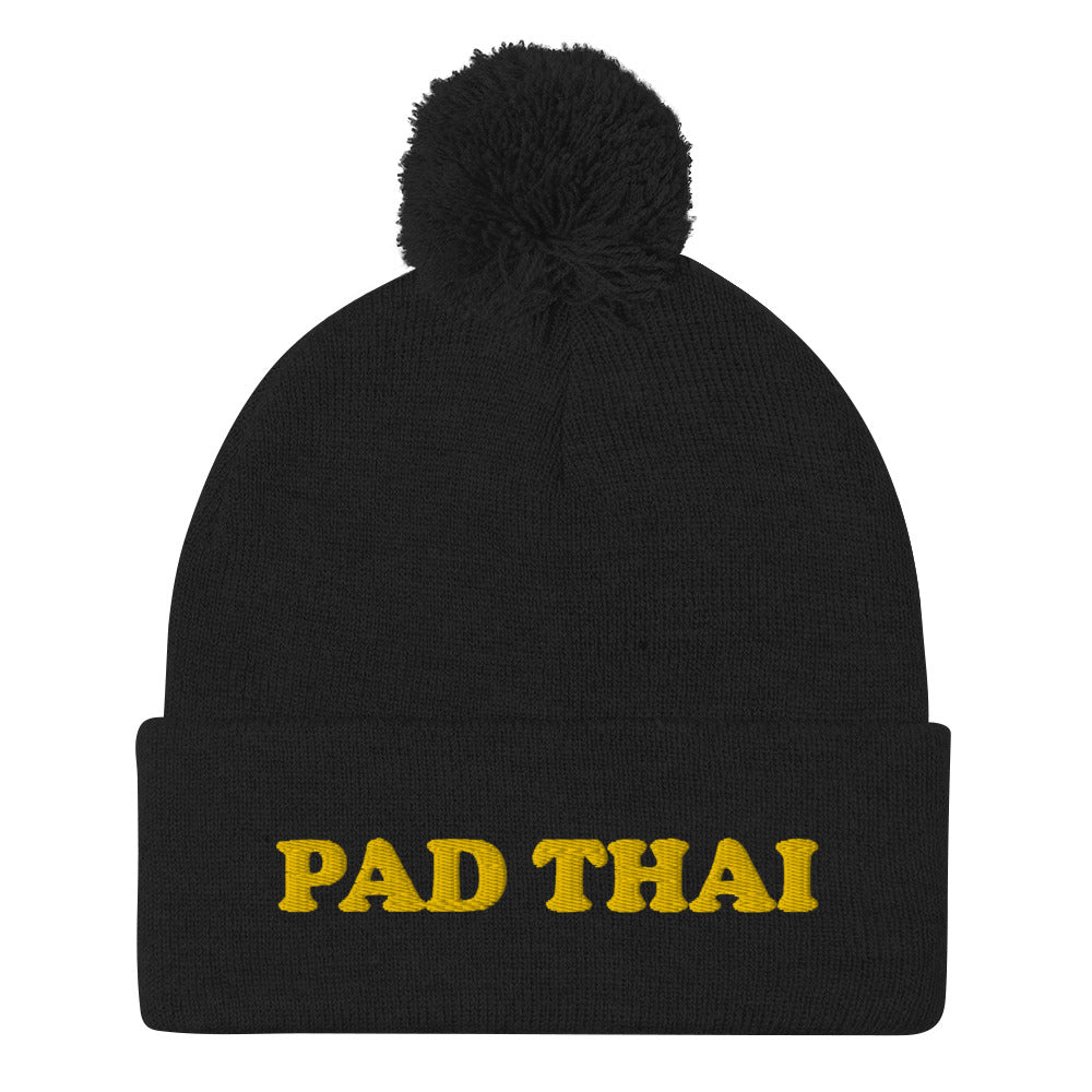 Love pad thai? This funny foodie pad thai beanie is a unique and weird winter hat for foodies and pad thai lovers. It's a classic beanie with a unique yellow pad thai embroidery. The pad thai beanie is a perfect weird gift for foodies and the pad thai enthusiasts! Shop funny foodie beanies, unusual weird hats and more!