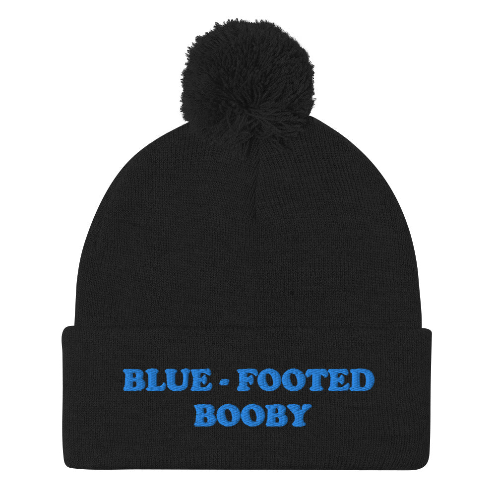 Is your spirit animal the blue-footed booby? This blue-footed booby beanie is a funny animal beanie with a blue-footed booby embroidery. This hat is a unique gift for animal lovers and blue-footed booby enthusiasts. Shop funny spirit animal beanies, foodie clothing, vegan graphic t-shirts, garlic hats and more. 