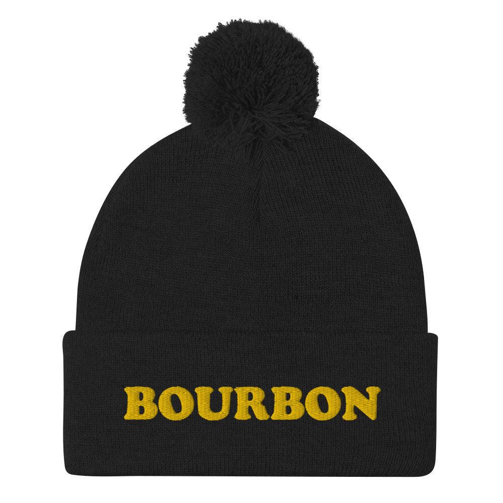 Black bourbon beanie - Drink bourbon in a cozy funny beanie made just for you. It's a unique, embroidered drinking beanie for bourbon enthusiasts. Wear this bourbon lover beanie on your drinking adventures, cozy on the couch, or give it as a funny gift for bourbon lovers. If you love bourbon, this funny bourbon beanie is just what you need. 