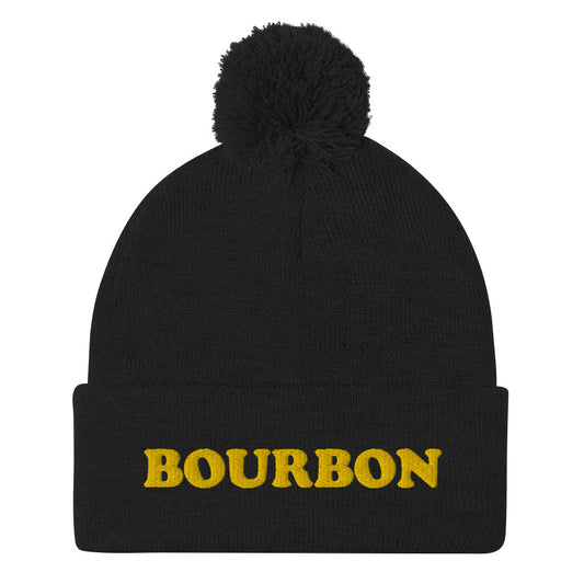 Black bourbon beanie - Drink bourbon in a cozy funny beanie made just for you. It's a unique, embroidered drinking beanie for bourbon enthusiasts. Wear this bourbon lover beanie on your drinking adventures, cozy on the couch, or give it as a funny gift for bourbon lovers. If you love bourbon, this funny bourbon beanie is just what you need. 