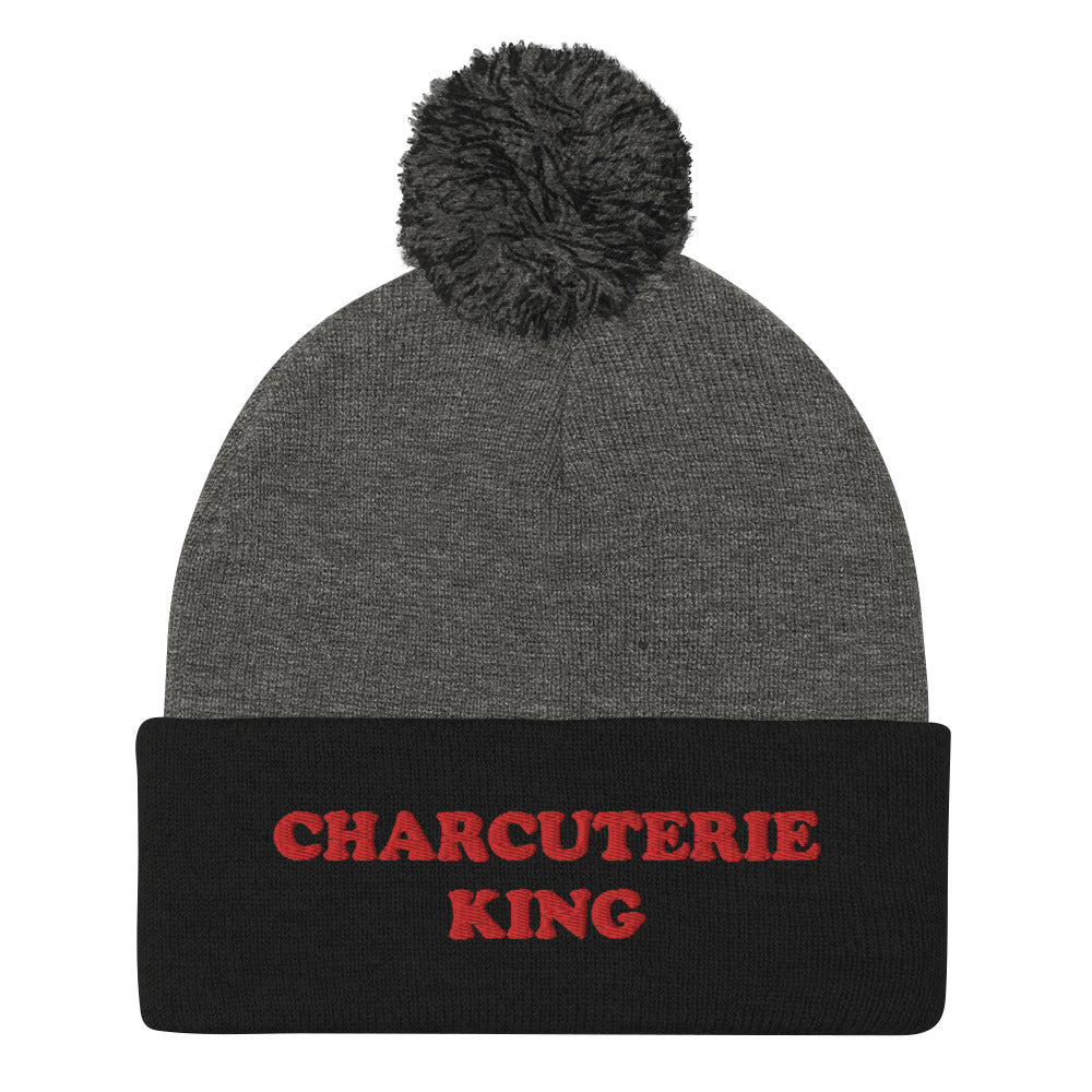 Funny charcuterie beanie. This weird beanie is a perfect unique and quirky winter hat for foodies and people who love charcuterie boards. It's a classic beanie with a unique fancy food lover design. This funny foodie beanie is a weird and funny gift for foodies. Shop funny foodie beanies, unique and weird hats, and more.