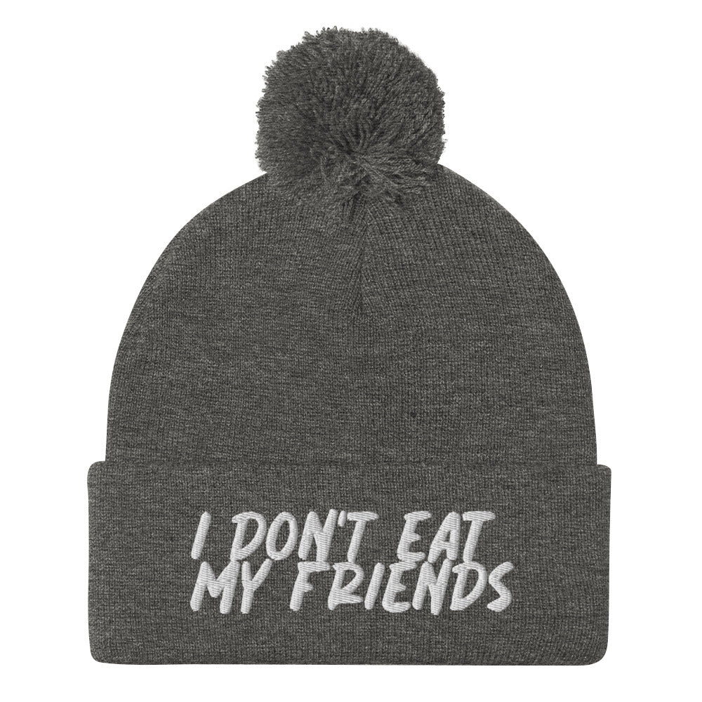 How to tell your family your vegan at thanksgiving? Let your hat do the talking in this unique embroidered "I DON'T EAT MY FRIENDS" beanies. It's warm and meaningful and the perfect way to upset the family at thanksgiving! Eat your vegan thanksgiving food while wearing this vegan thanksgiving hat. Stay strong, go vegan.