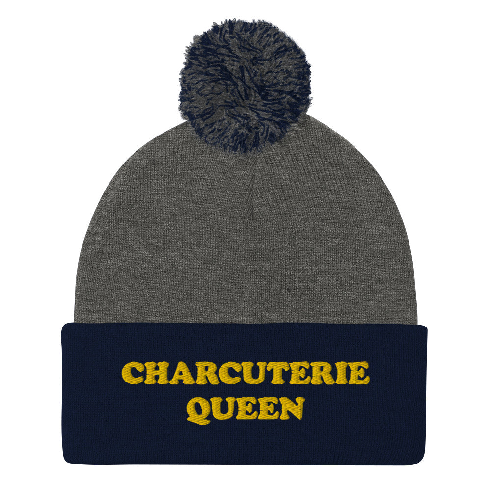 Funny charcuterie beanie. This weird beanie is a perfect unique and quirky winter hat for foodies and people who love charcuterie boards. It's a classic beanie with a unique fancy food lover design. This funny foodie beanie is a weird and funny gift for foodies. Shop funny foodie beanies, unique and weird hats, and more.