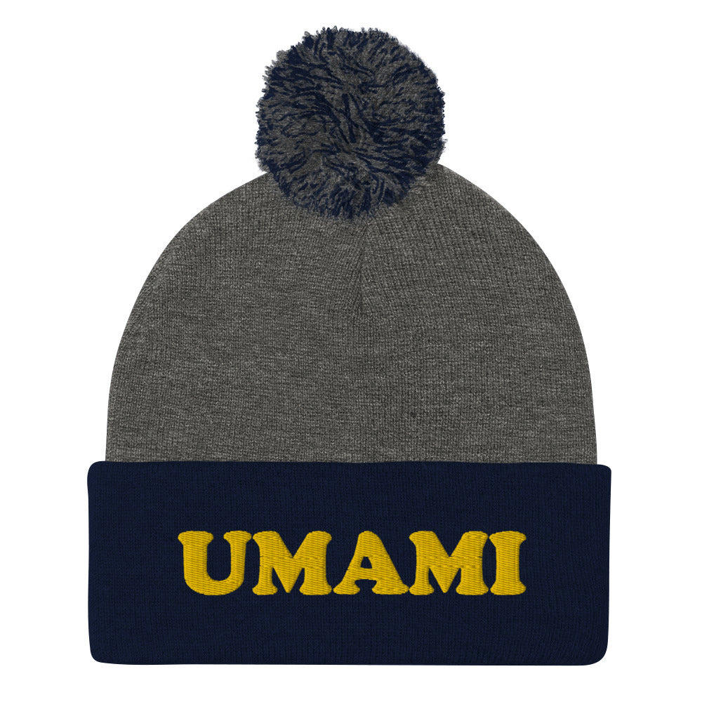 Love umami? This funny foodie umami beanie is a unique and weird winter hat for foodies and umami lovers. It's a classic beanie with a unique yellow umami embroidery. The umami beanie is a perfect weird gift for foodies and umami enthusiasts! Shop funny foodie beanies, unusual weird hats and more!