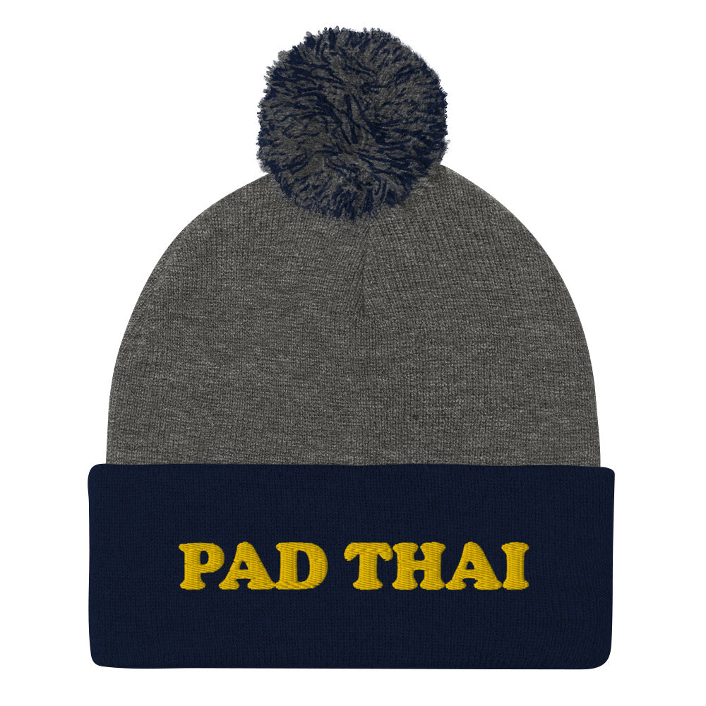 Love pad thai? This funny foodie pad thai beanie is a unique and weird winter hat for foodies and pad thai lovers. It's a classic beanie with a unique yellow pad thai embroidery. The pad thai beanie is a perfect weird gift for foodies and the pad thai enthusiasts! Shop funny foodie beanies, unusual weird hats and more!