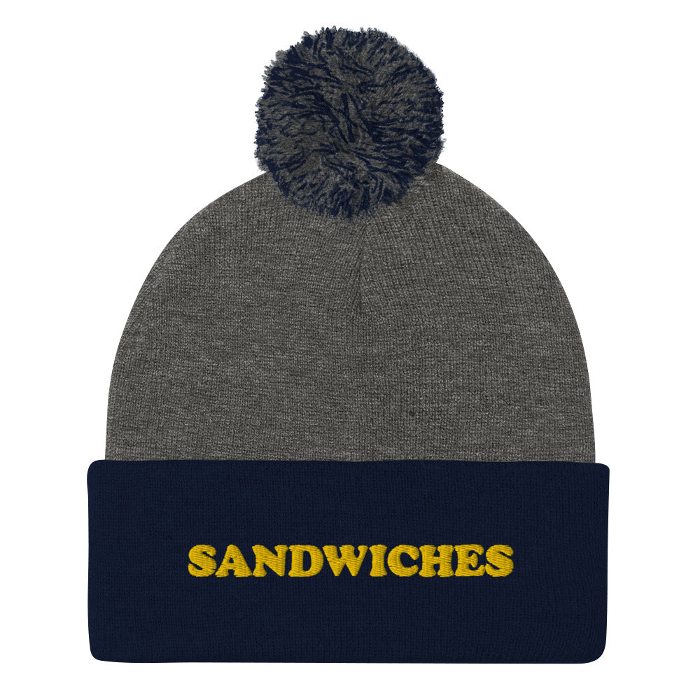 Love sandwiches? This funny foodie sandwich beanie is a unique and weird winter hat for foodies and sandwich lovers. It's a classic beanie with a unique yellow sandwich embroidery. The sandwich beanie is a perfect weird gift for foodies and the sandwich enthusiasts! Shop funny foodie beanies, weird hats, animal tees, ...