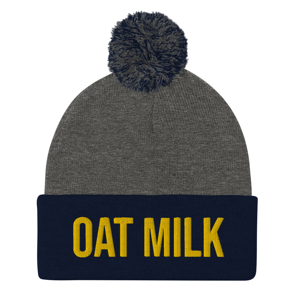 Weird beanie for vegan foodies - This oat milk beanie is a unique foodie beanie that's made just for you. Wear it on everyday diary free adventures or cozy at home with an oak milk cocoa. Stay weird and show off your dairy free pride or give this plant based milk beanie as a funny gift for a dairy free friend or a funny hat for the vegan in your life. 