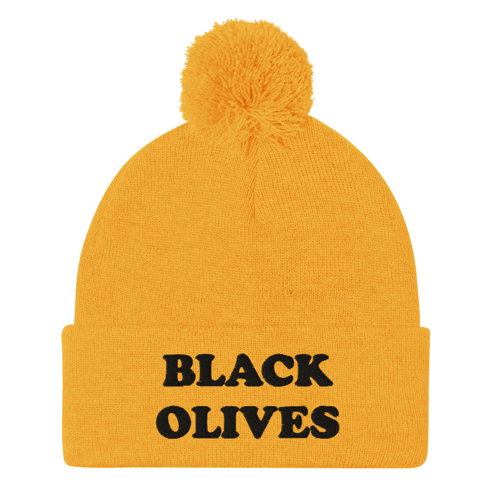 Are black olives the superior olives? This black olives hat is a unique and cozy foodie beanie with a pom-pom on top. The black olives beanie is perfect for foodies and black olive lovers and enthusiasts. Wear this olive hat and celebrate your favorite foods. Shop weird hats, funny beanies, foodie t-shirts & hoodies...