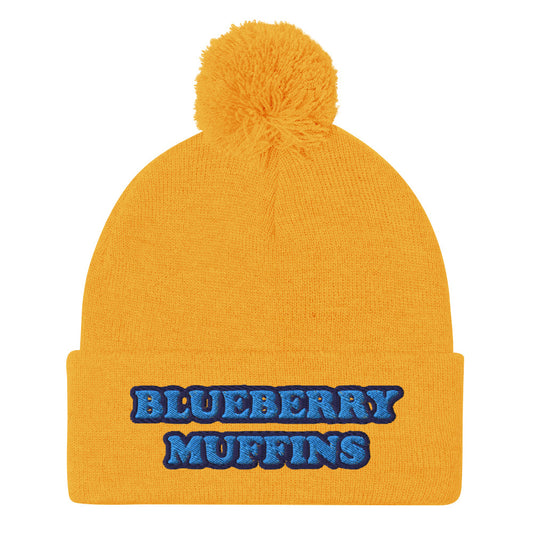 Why are blueberry muffins the best muffins? This blueberry muffin hat is a unique and cozy foodie beanie with a pom-pom on top. The blueberry muffin beanie is perfect for foodies and blueberry muffin lovers and enthusiasts. Celebrate your favorite foods in our weird hats, funny beanies, funky foodie t-shirts & hoodies...