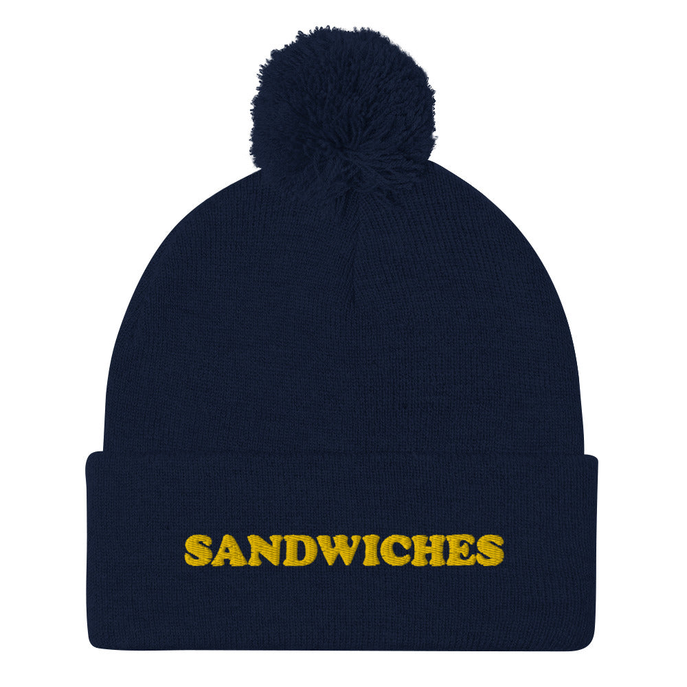 Love sandwiches? This funny foodie sandwich beanie is a unique and weird winter hat for foodies and sandwich lovers. It's a classic beanie with a unique yellow sandwich embroidery. The sandwich beanie is a perfect weird gift for foodies and the sandwich enthusiasts! Shop funny foodie beanies, weird hats, animal tees, ...