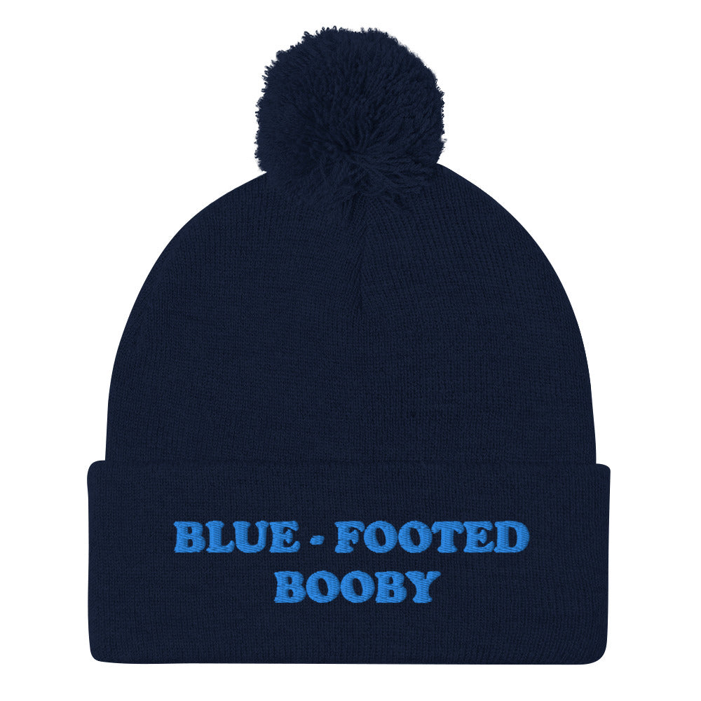 Is your spirit animal the blue-footed booby? This blue-footed booby beanie is a funny animal beanie with a blue-footed booby embroidery. This hat is a unique gift for animal lovers and blue-footed booby enthusiasts. Shop funny spirit animal beanies, foodie clothing, vegan graphic t-shirts, garlic hats and more. 