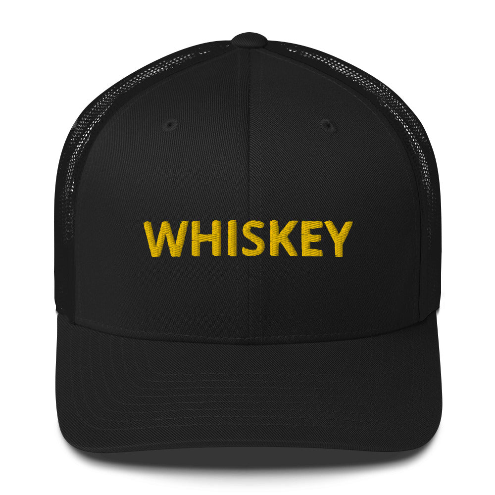 Are you a whiskey enthusiast? This "WHISKEY" trucker hat with a mesh back is a comfortable and classic trucker hat for whiskey drinkers. This funny whiskey hat is the perfect gift for whiskey drinkers. Shop funky foodie beanies, tees and more. Celebrate your favorite food and drinks in our funky foodie hats and clothing.