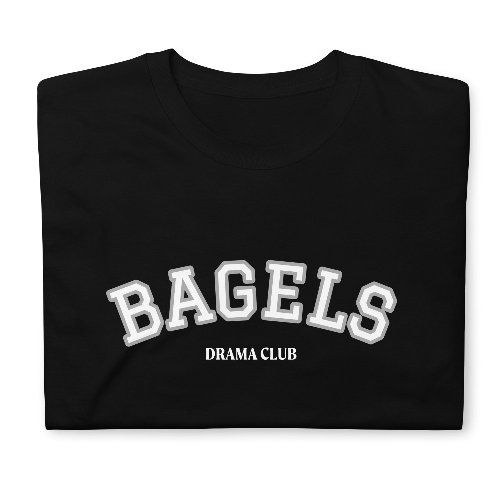 Funny black t-shirt for dramatic foodies and bagel enthusiasts - Dramatic about bagels? This funny bagel t-shirt is made just for you. Eat bagels and look cute too in this unique bagel lover tee. It's a soft, comfortable, weird bagel t-shirt with a trendy college style bagel graphic. If you're crazy about bagels wear this foodie t-shirt or give it as a gift for a crazy bagel lover.