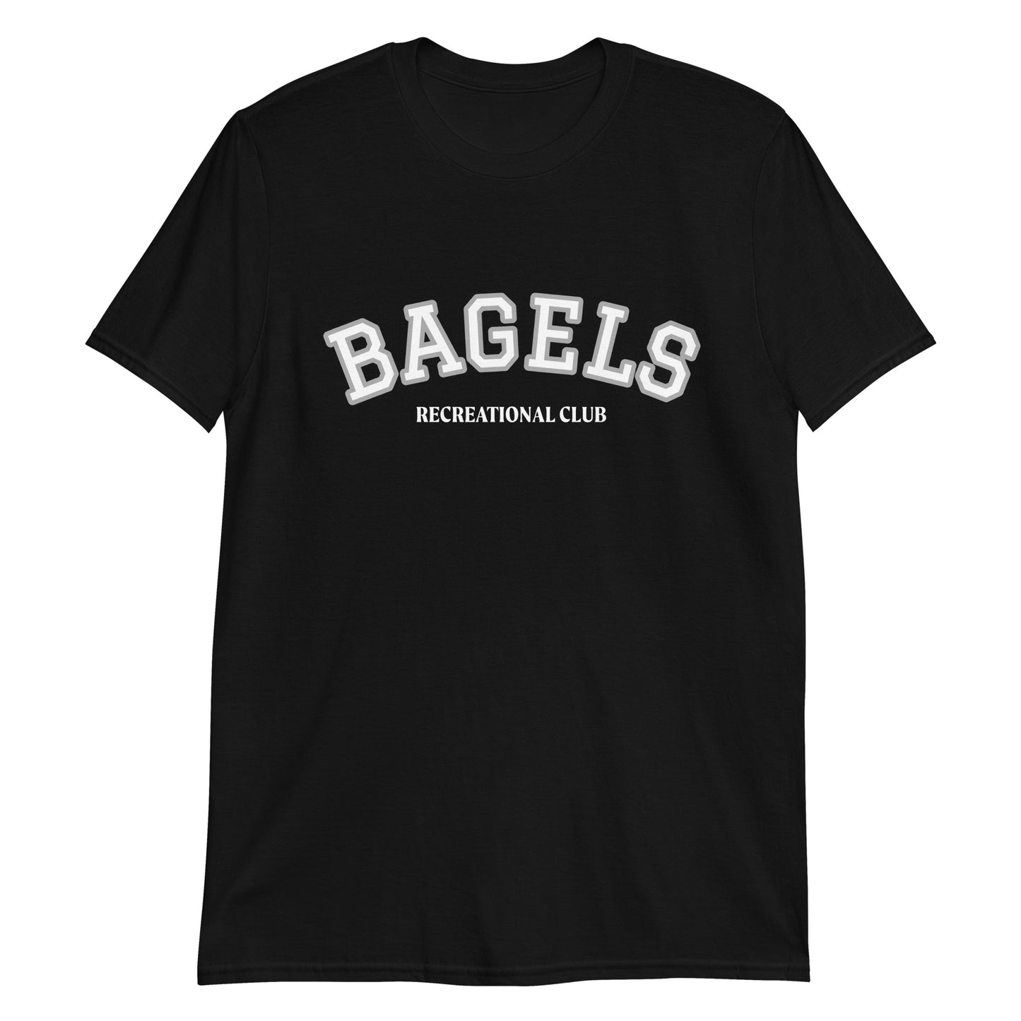 Black bagel enthusiast t-shirt, funny recreation club t-shirt for foodies - Join the bagel club! This bagels recreational club t-shirt is soft and comfortable with a trendy design. The perfect funny bagel shirt for bagel lovers and foodies. This unique bagel t-shirt is sure to make a statement. Eat a bagel in style or give it as a funny gift for foodies. Everyone wants to be in the bagel club. 