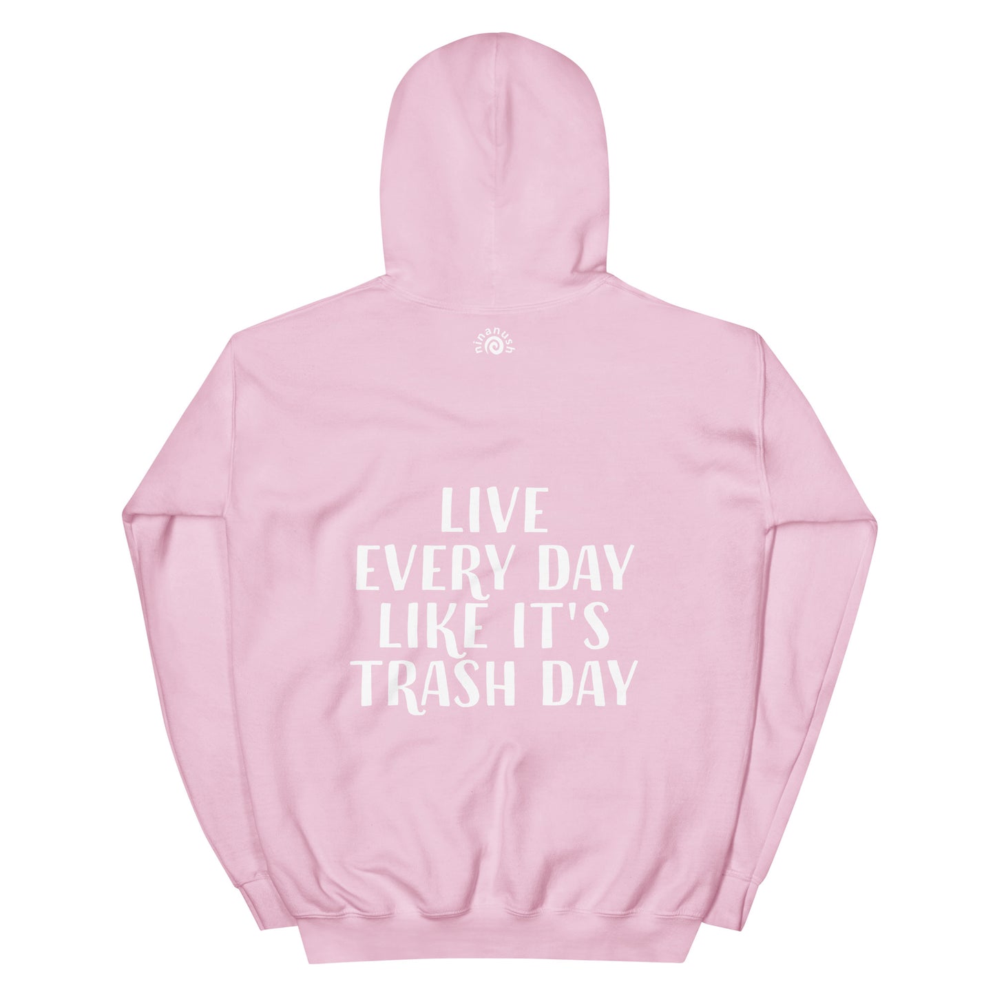 Light pink raccoon quote hoodie with funny inspirational message - This funny raccoon quote hoodie is a unique raccoon sweatshirt with an inspirational message. This raccoon saying hoodie is cute, funny and just a little weird. A funny hoodie and the best gift for raccoon lover funny everyday streetwear. Wear this positive saying hoodie, be kind to all kinds and do what makes you smile. 