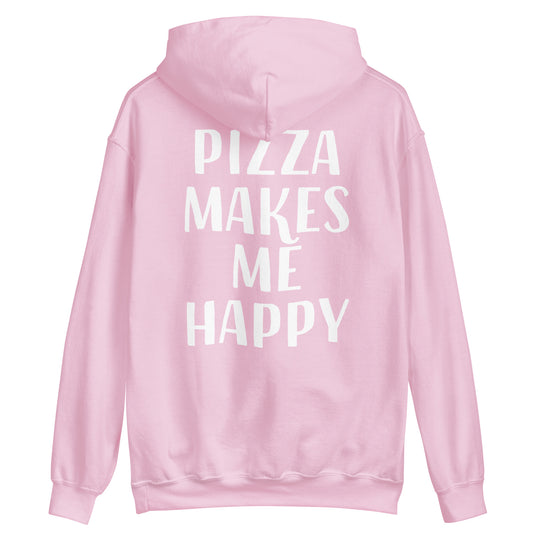 Light pink funny foodie hoodie for pizza lovers - This funny foodie hoodie is a must have for all pizza enthusiasts. It's a comfortable and unique hooded sweatshirt with a positive message about pizza. If you love pizza, this funny foodie design was made just for you. Make a statement and eat pizza in this sweatshirt or give it as a unique gift for a pizza lover.