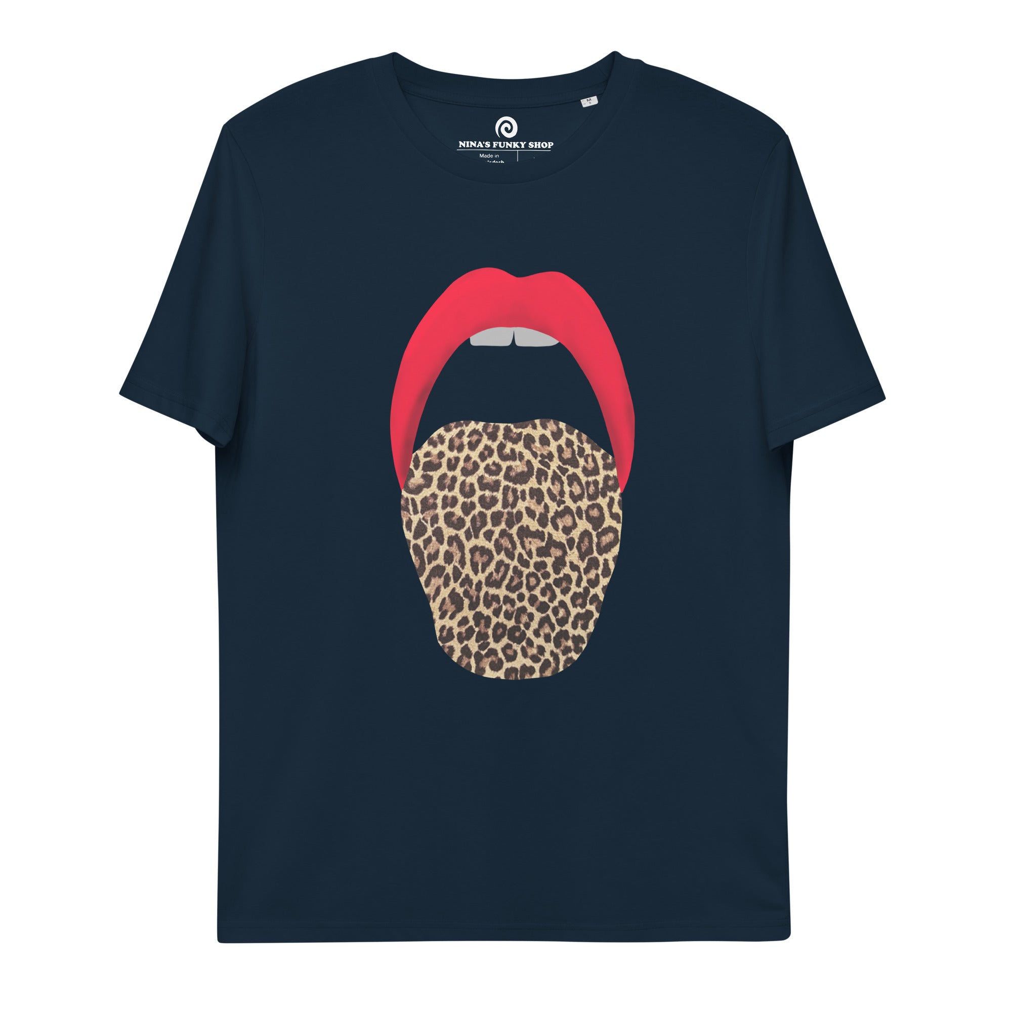 Leopard print tongue sales shirt